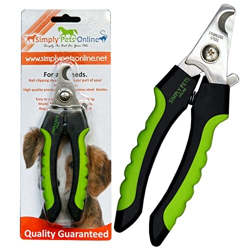 Dog Nail Clippers with Safety Guard - Superior Sharpness - Designed By Vets - Suitable for Large Dogs - Stainless Steel Dog Claw Clippers